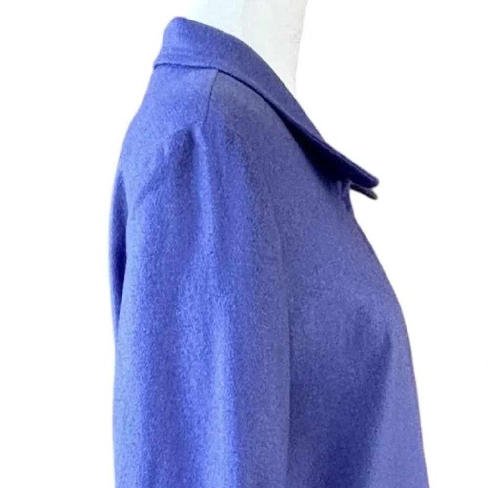Harris Wallace Jacket Womens 12 Wool Blend‎ Purple Zip Utility Chic Minimalistic